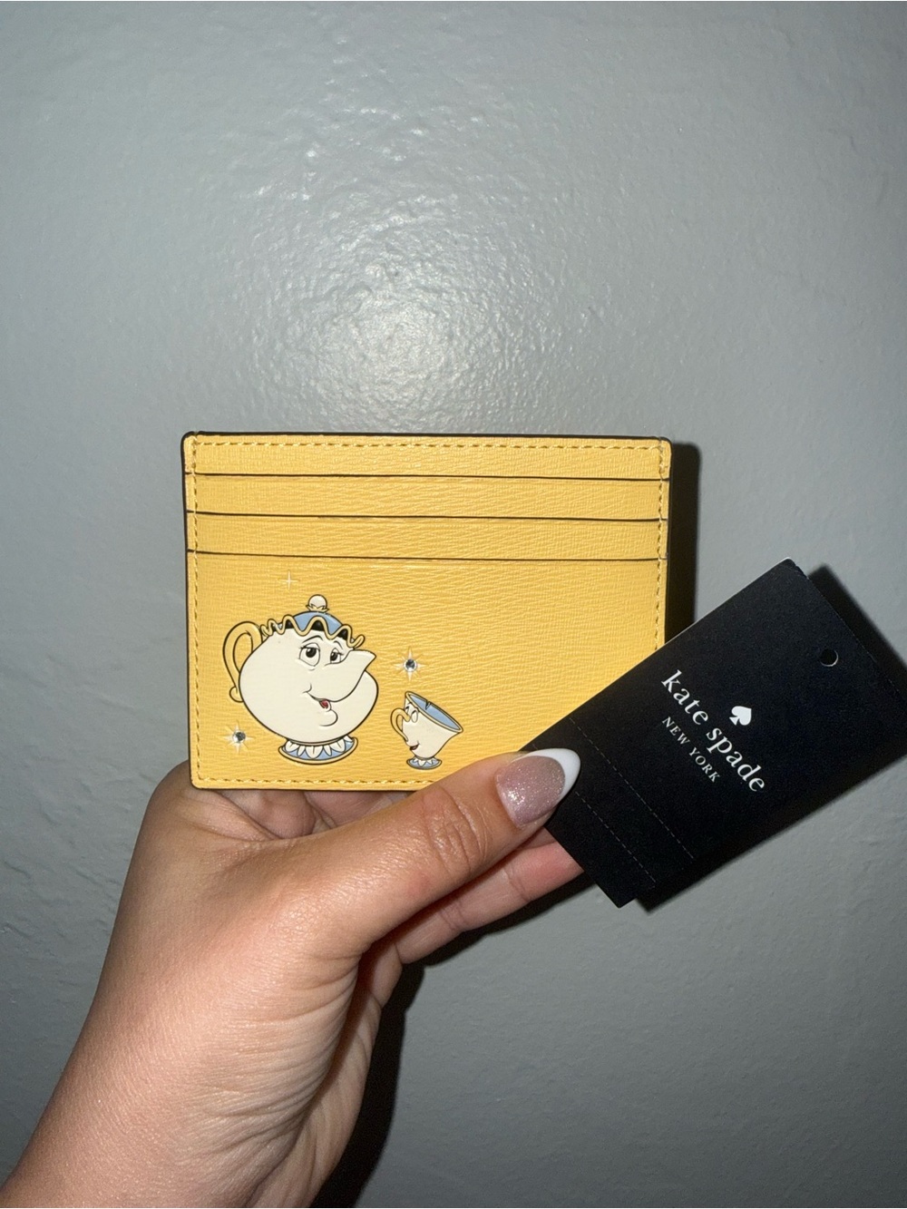 kate spade yellow Mrs. Potts Card Holder